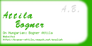 attila bogner business card